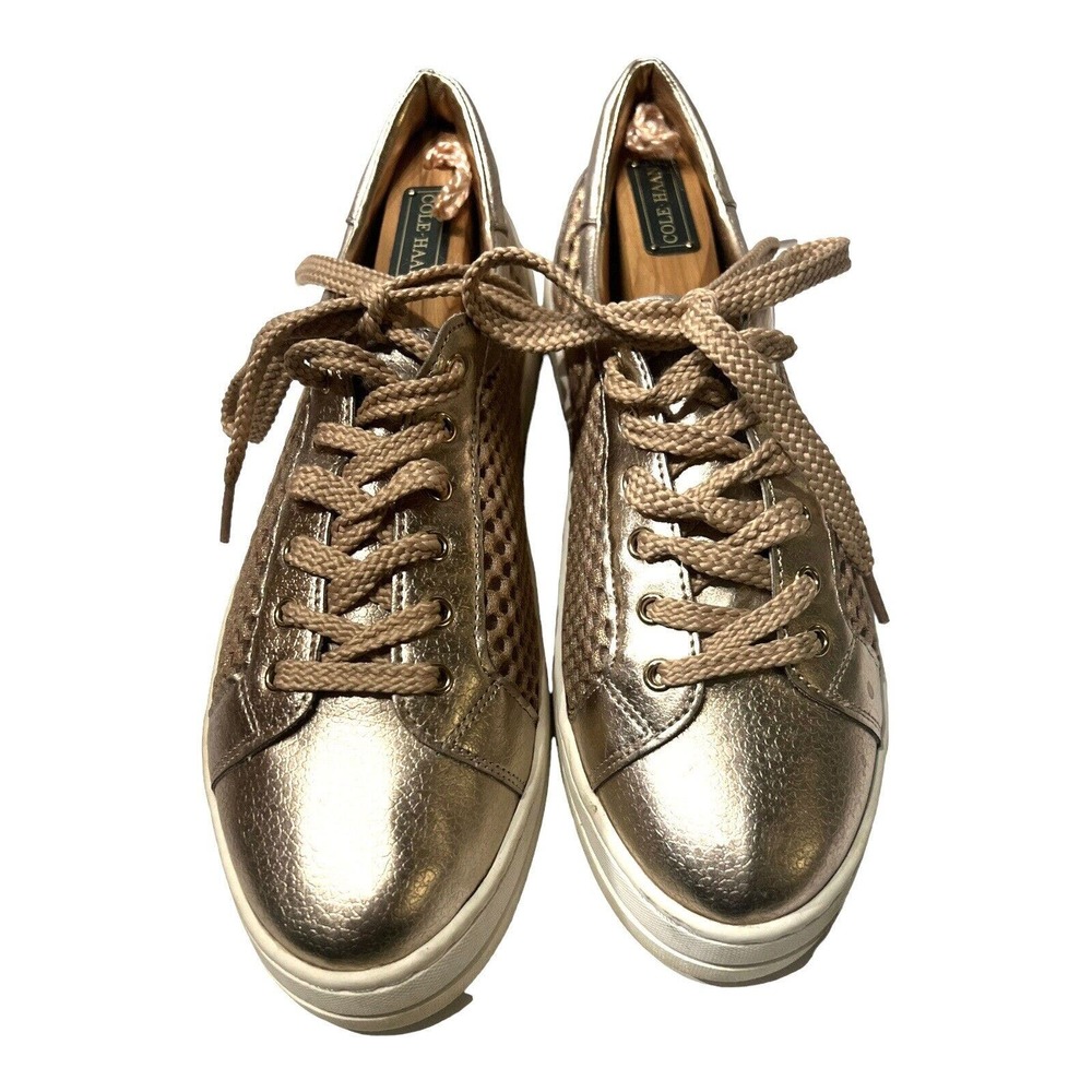 Steve Madden Neon 01D1 Sneakers Shoes Gold Women's Size 7.5M